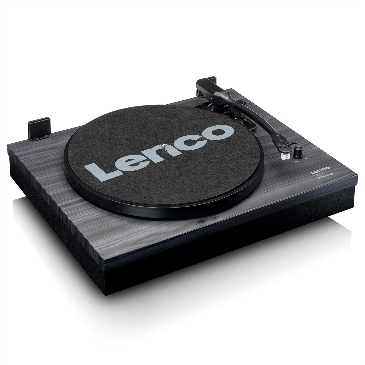 Lenco LS-301BK – Plattenspieler (Riemenantrieb, manuell), Bluetooth, 33⅓/45 – Schwarz