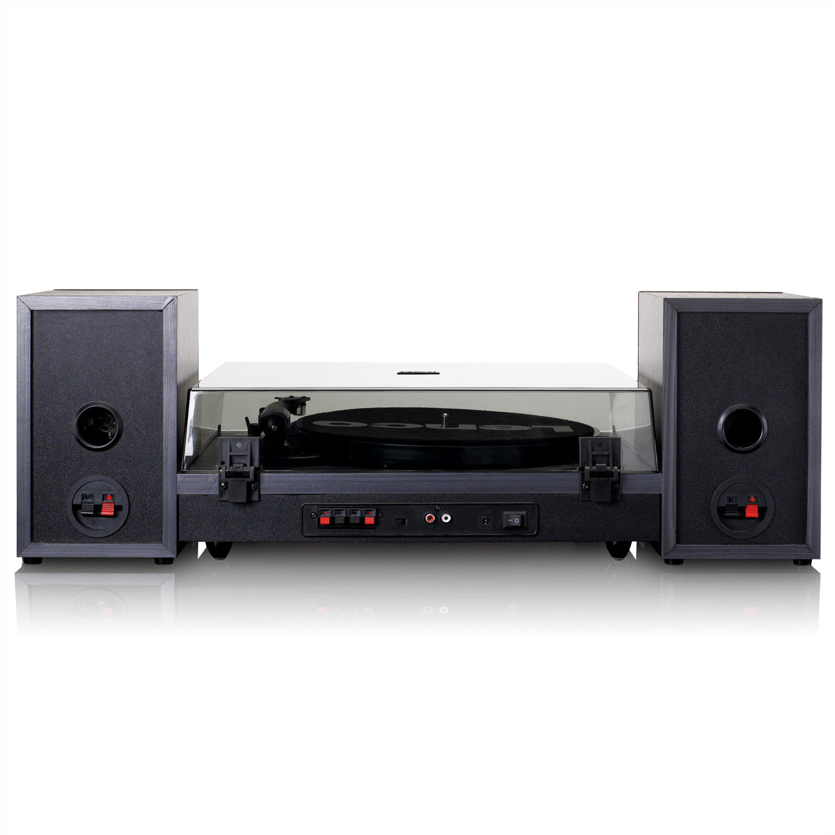 Lenco LS-301BK – Plattenspieler (Riemenantrieb, manuell), Bluetooth, 33⅓/45 – Schwarz