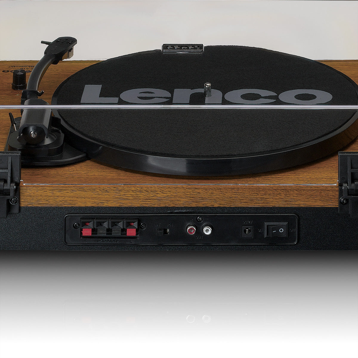 Lenco LS-310WD – Plattenspieler (Riemenantrieb, manuell), Bluetooth, 33⅓/45 U/min – Holz