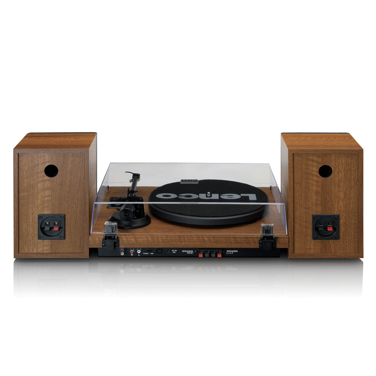 Lenco LS-480WD – Plattenspieler (Riemenantrieb), Bluetooth, 33⅓/45 U/min – Holz