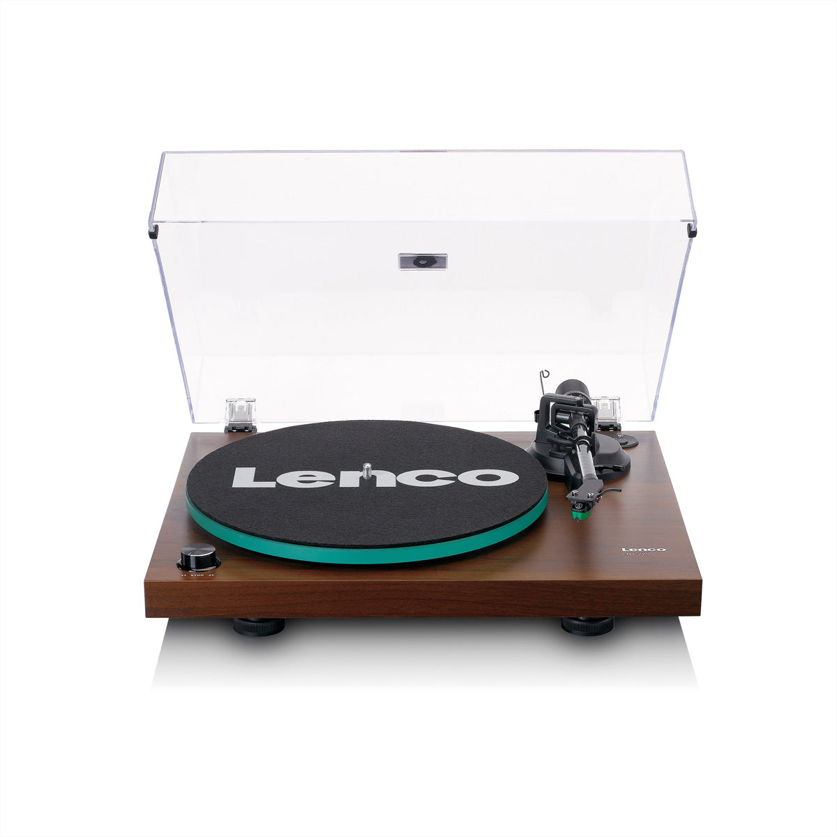 Lenco LBT-225 – Plattenspieler (Riemenantrieb, manuell), Bluetooth, 33⅓/45 U/min – Braun