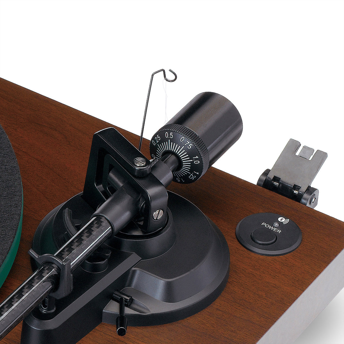 Lenco LBT-225 – Plattenspieler (Riemenantrieb, manuell), Bluetooth, 33⅓/45 U/min – Braun