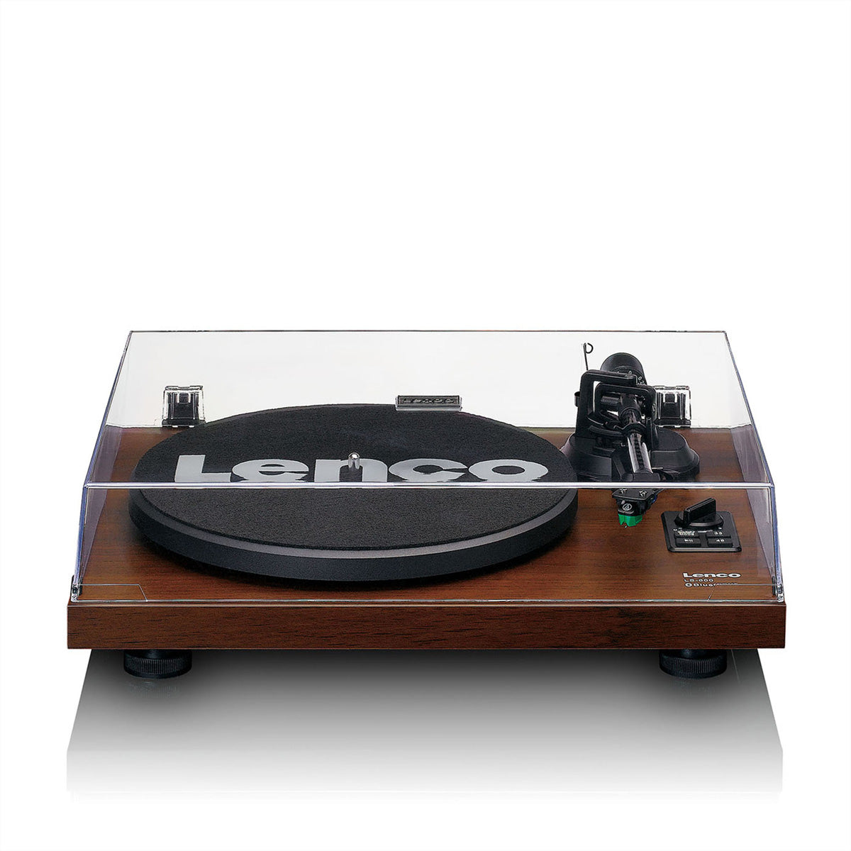 Lenco LS-600WA – Plattenspieler (Riemenantrieb, manuell), Bluetooth, Phono-Vorverstärker, 33⅓/45 U/min – Holz/Schwarz