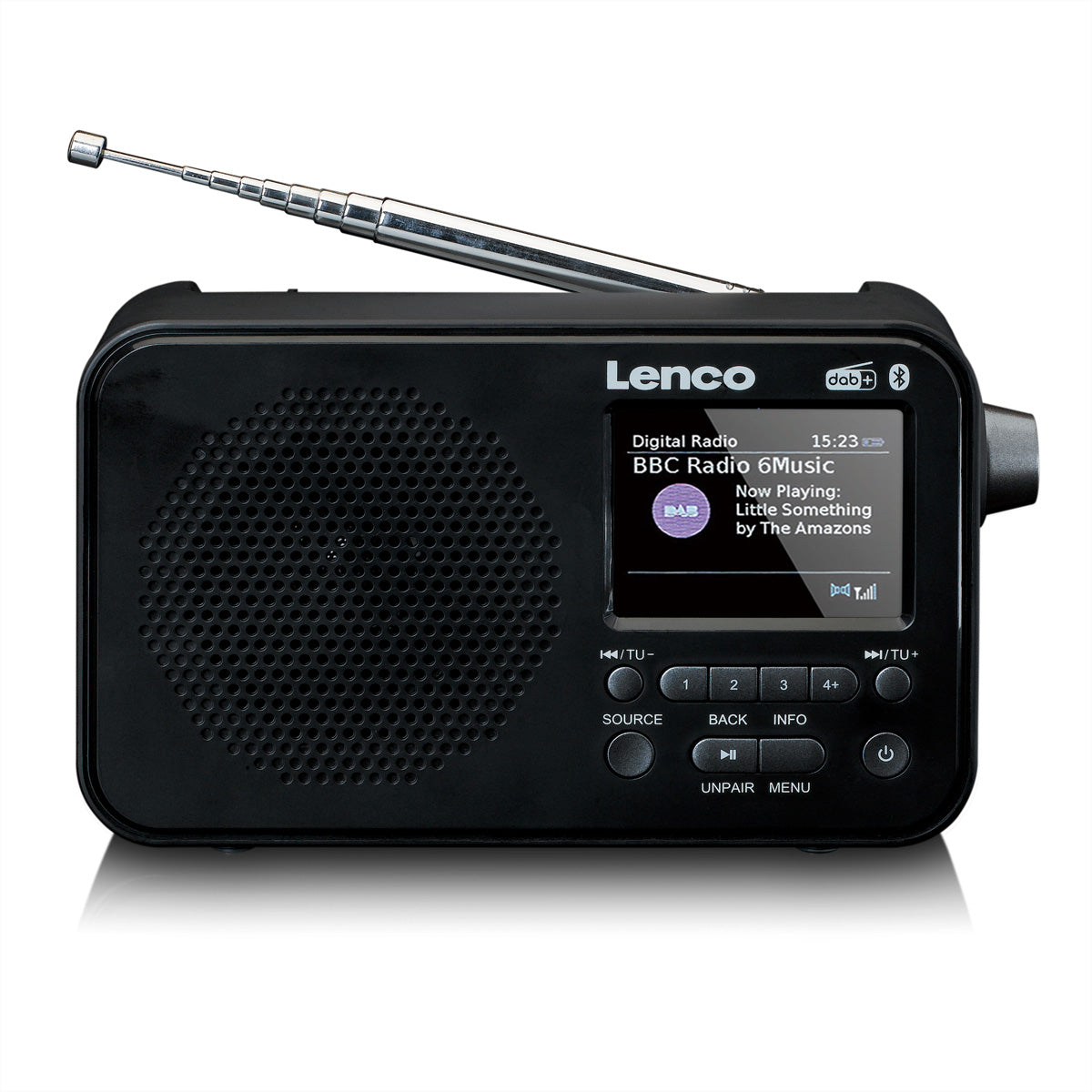 Lenco PDR-036BK – DAB+/UKW-Tischradio, Bluetooth – Schwarz