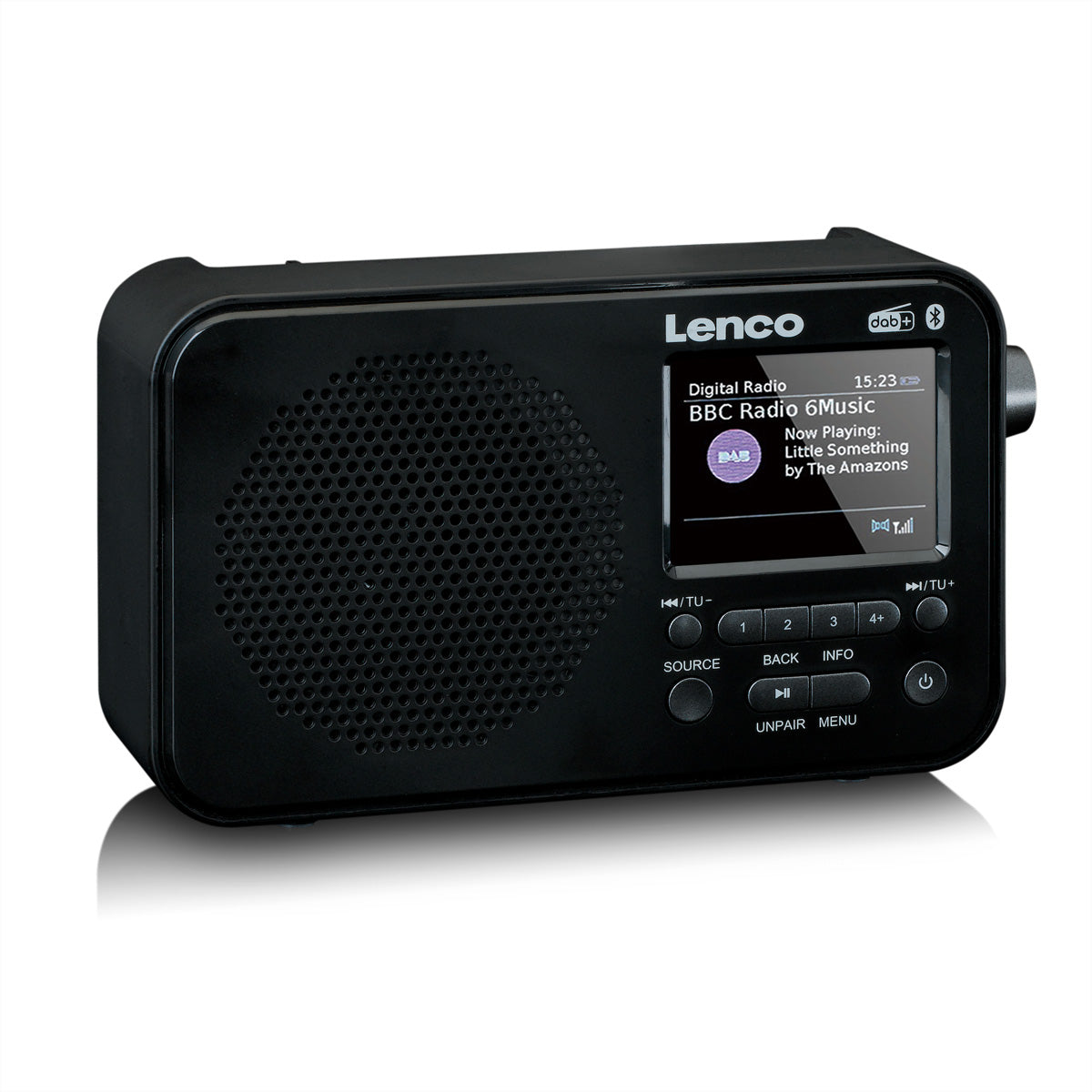 Lenco PDR-036BK – DAB+/UKW-Tischradio, Bluetooth – Schwarz