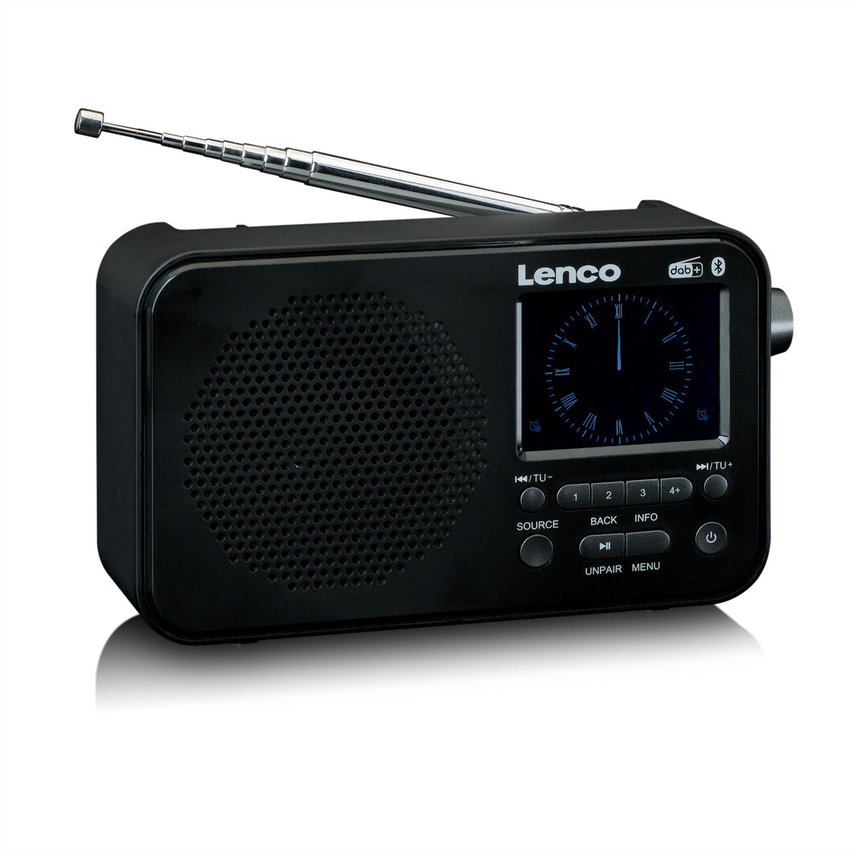 Lenco PDR-036BK – DAB+/UKW-Tischradio, Bluetooth – Schwarz