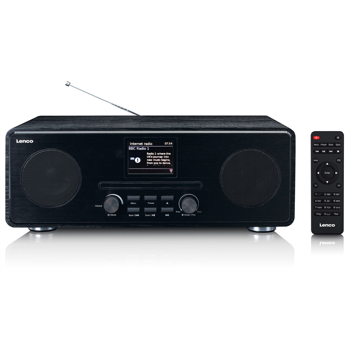 Lenco DIR-261BK – Internetradio, DAB+/UKW, Bluetooth – Schwarz