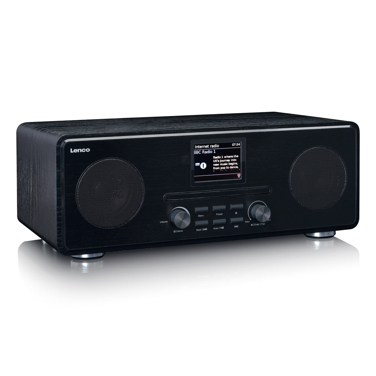 Lenco DIR-261BK – Internetradio, DAB+/UKW, Bluetooth – Schwarz