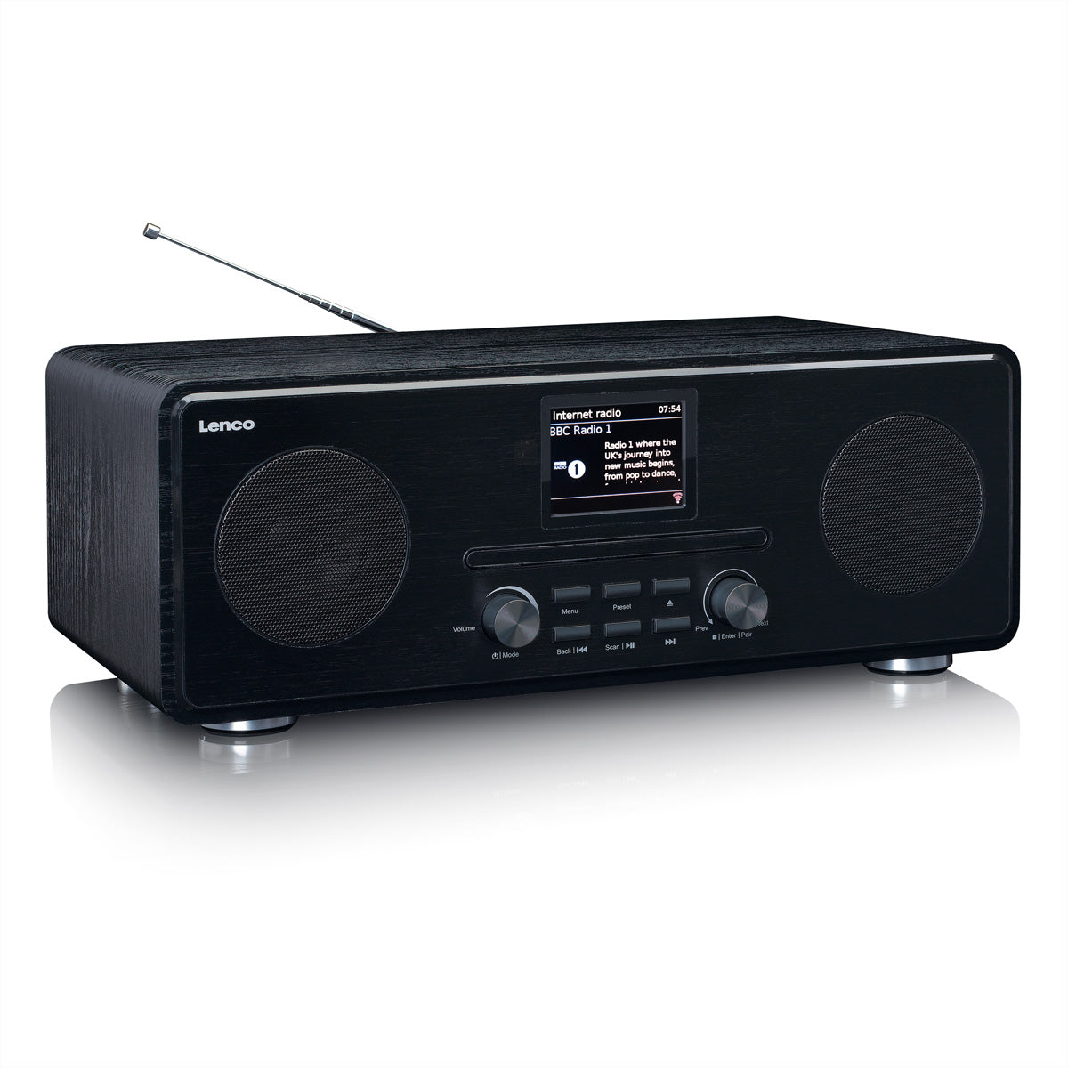 Lenco DIR-261BK – Internetradio, DAB+/UKW, Bluetooth – Schwarz
