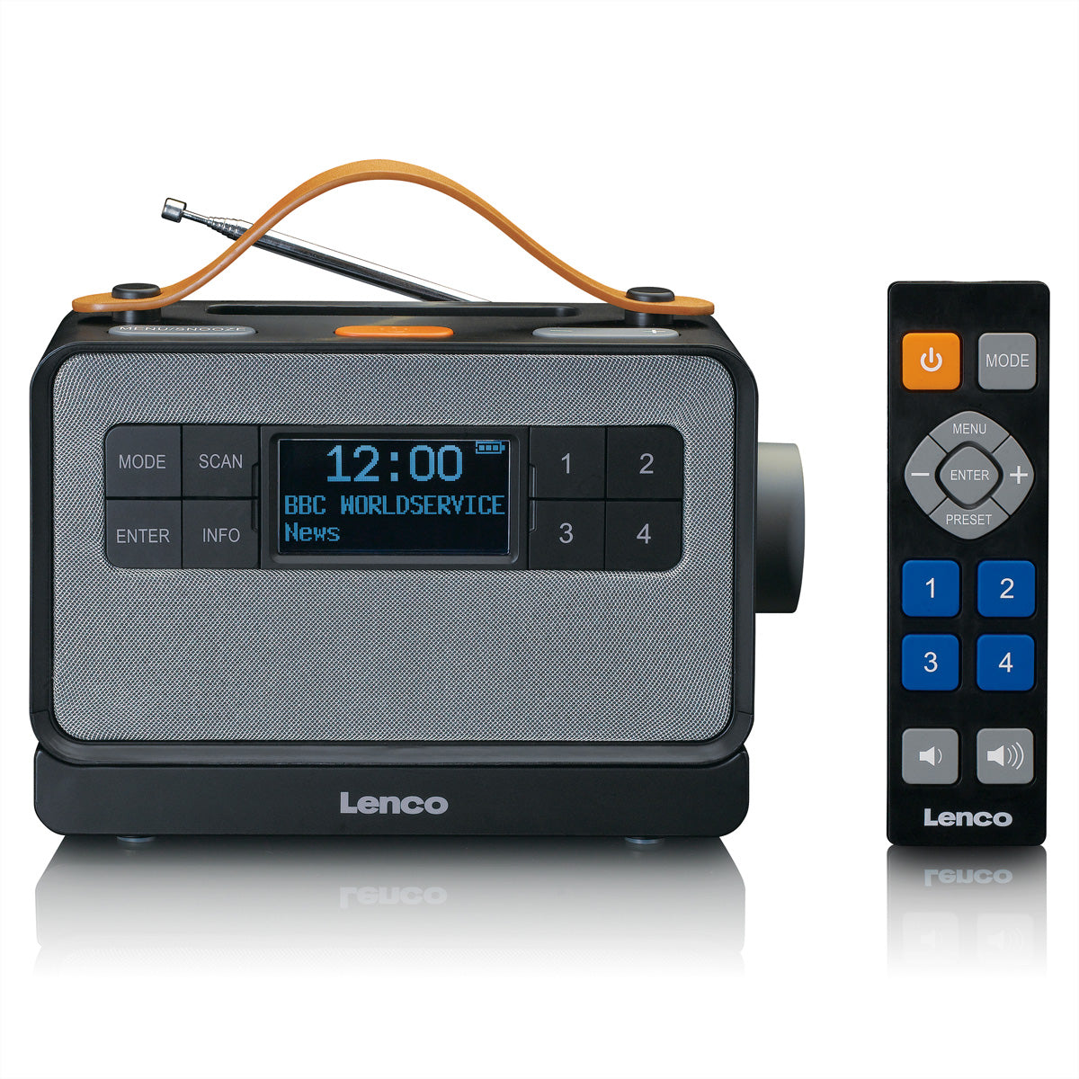 Lenco PDR-065BK – Tragbares DAB+ Radio, UKW, Bluetooth, 8 h Akku – Schwarz