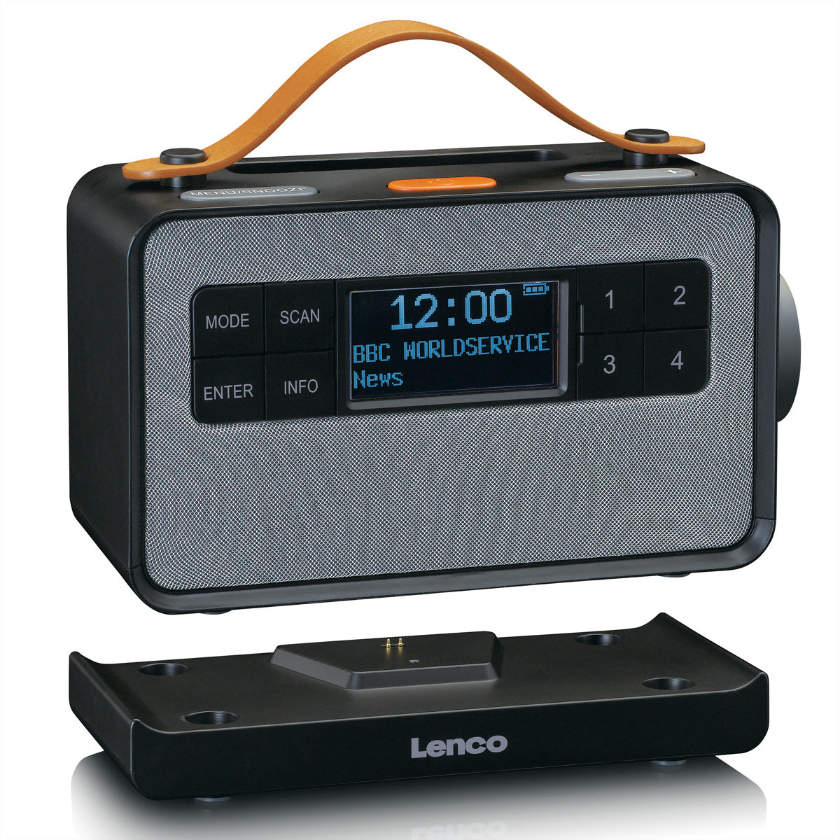 Lenco PDR-065BK – Tragbares DAB+ Radio, UKW, Bluetooth, 8 h Akku – Schwarz
