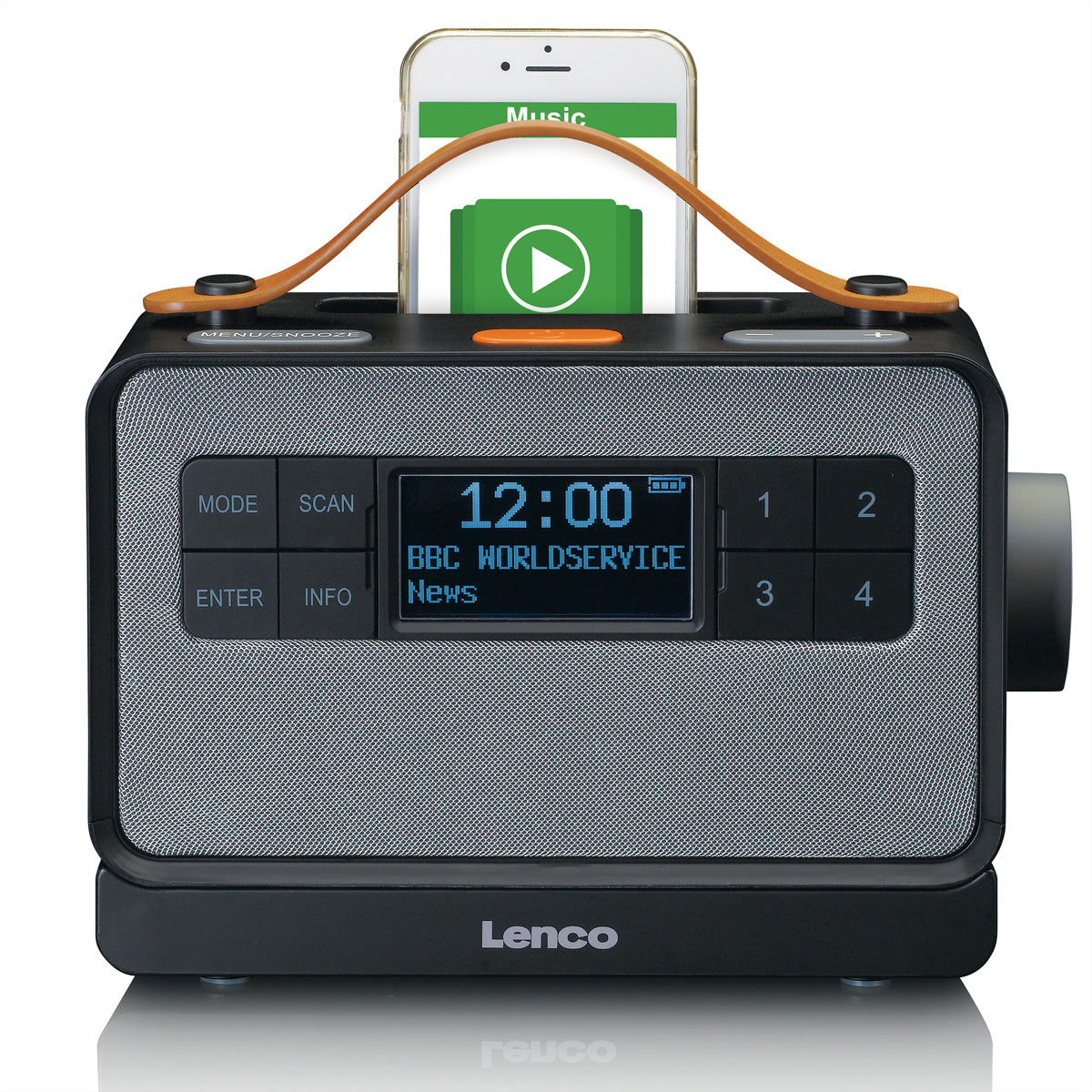 Lenco PDR-065BK – Tragbares DAB+ Radio, UKW, Bluetooth, 8 h Akku – Schwarz