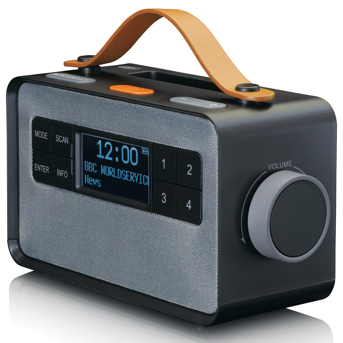Lenco PDR-065BK – Tragbares DAB+ Radio, UKW, Bluetooth, 8 h Akku – Schwarz