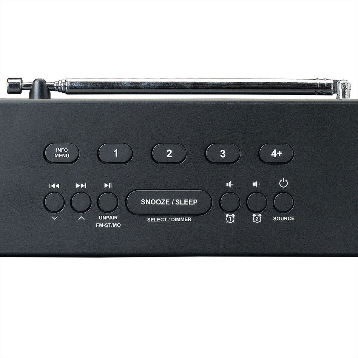 Lenco CR-640BK – DAB+ Radiowecker, Bluetooth 5.0, 4,1" Display, 12 h Akku – Schwarz