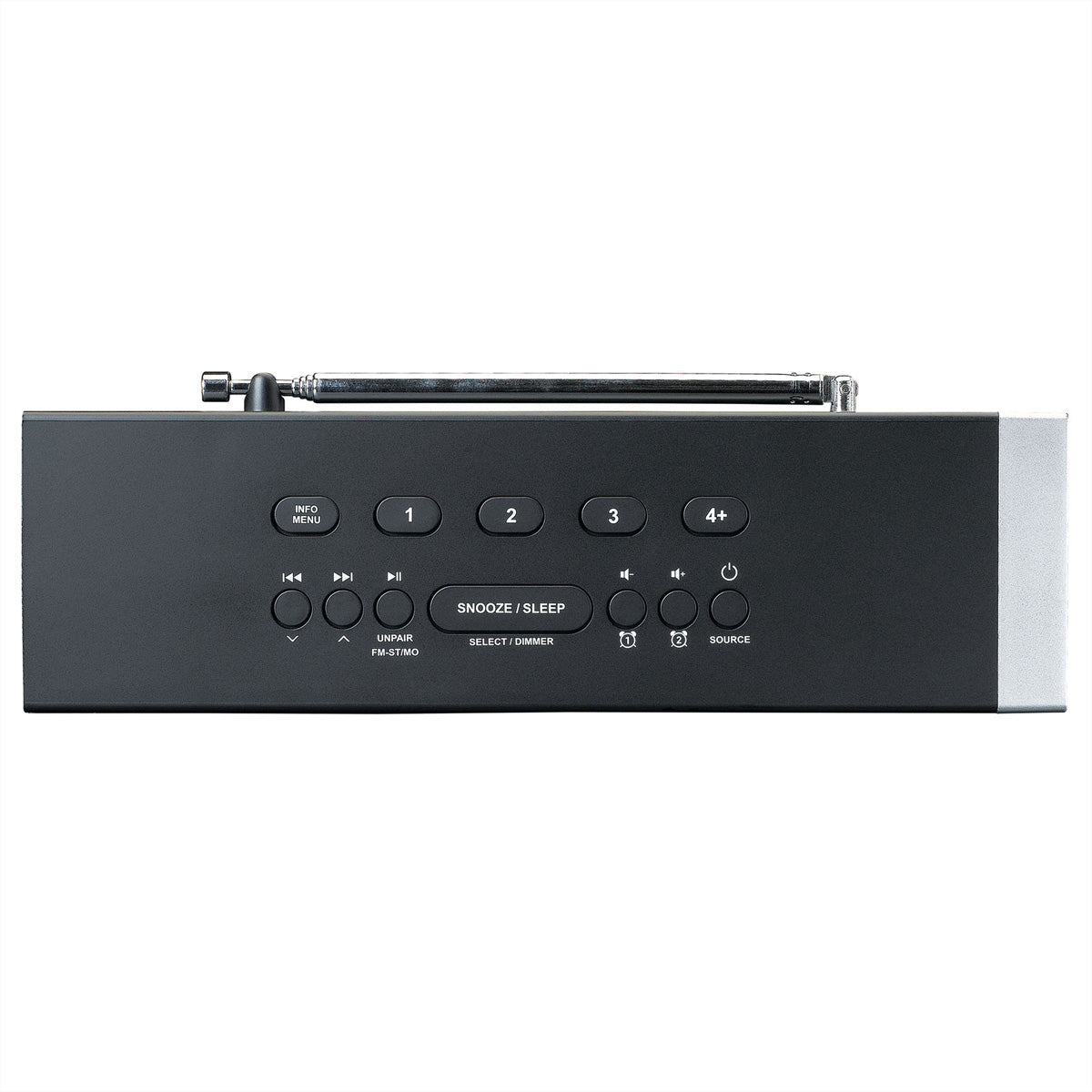 Lenco CR-640BK – DAB+ Radiowecker, Bluetooth 5.0, 4,1" Display, 12 h Akku – Schwarz