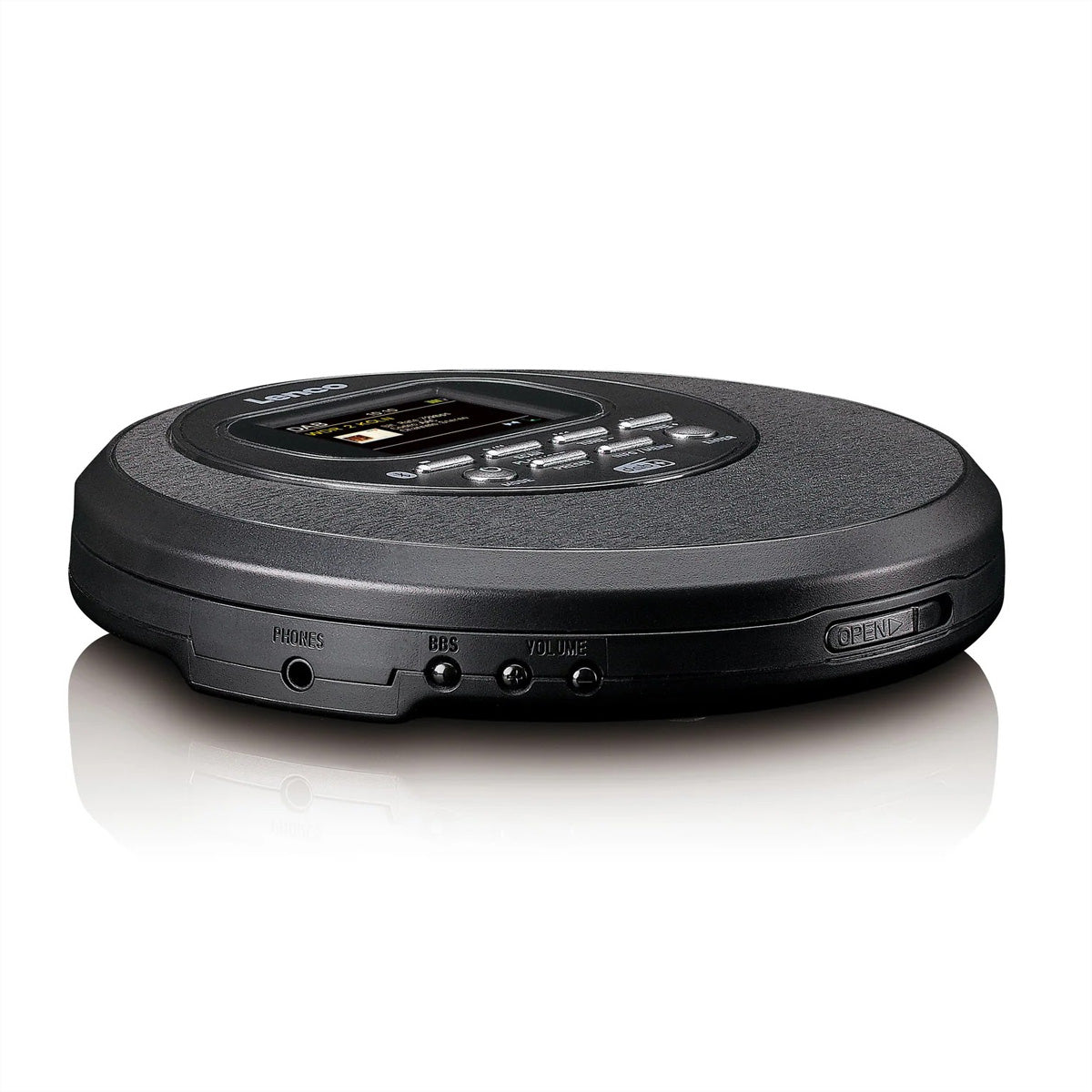 Lenco CD-500BK – Portabler CD-Player, DAB+/UKW, Bluetooth, 4 h Akku – Schwarz