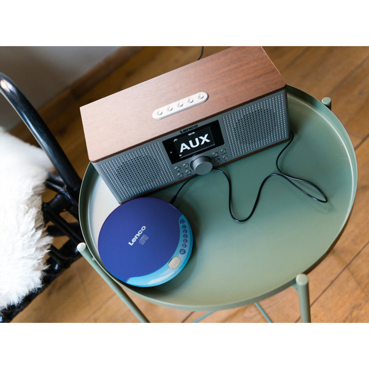 Lenco CD-011BU – Portabler CD-Player – Blau