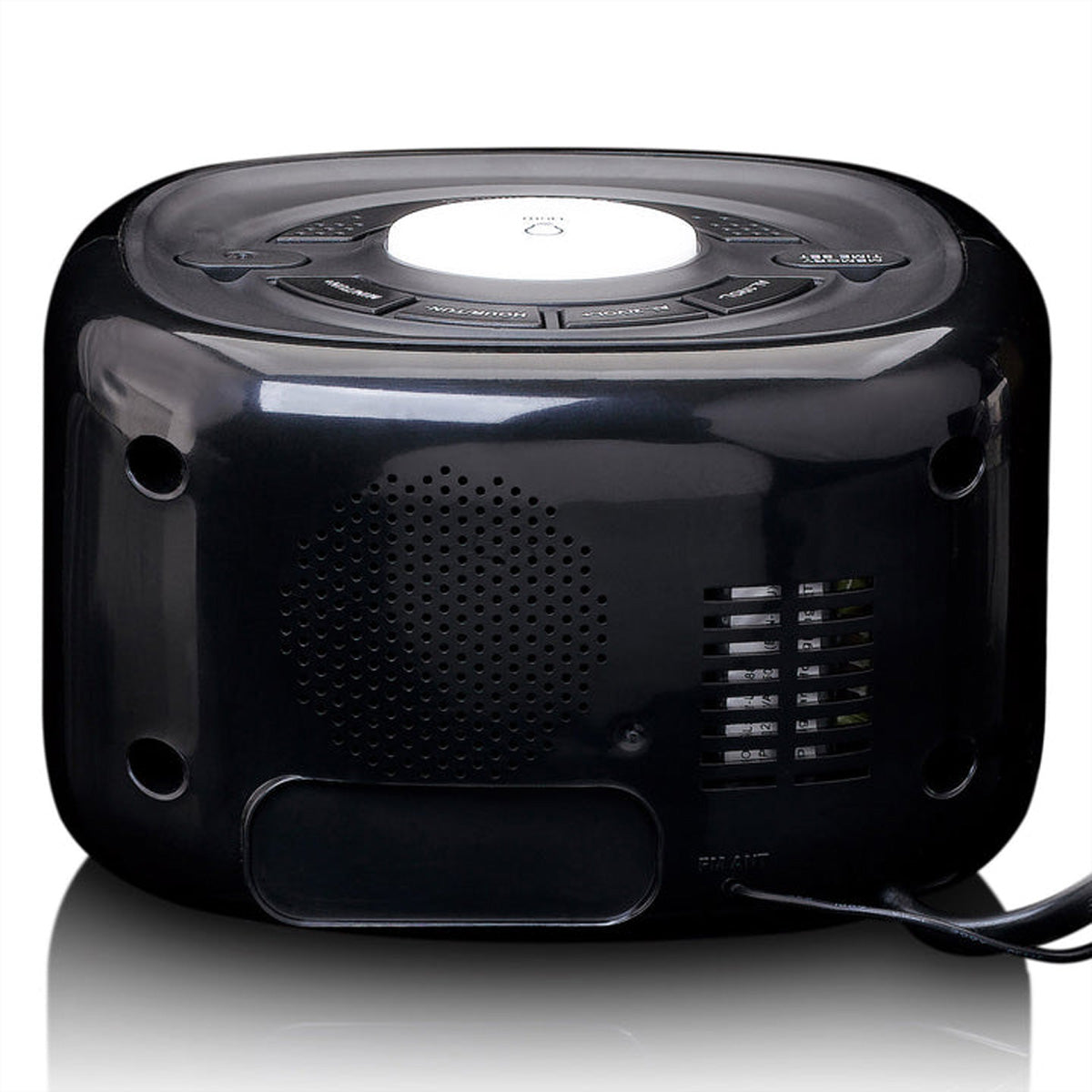 Lenco CR-12BK – Radiowecker UKW, 2 Weckzeiten, LED-Display, Nachtlicht – Schwarz