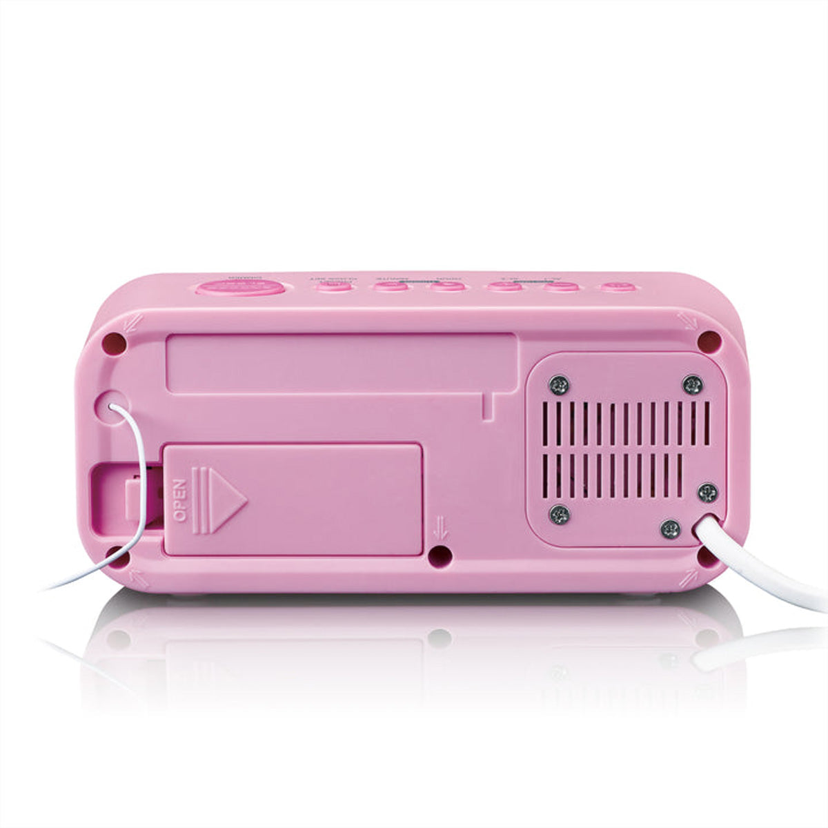 Lenco CR-205 – Radiowecker UKW, 2 Weckzeiten – Pink