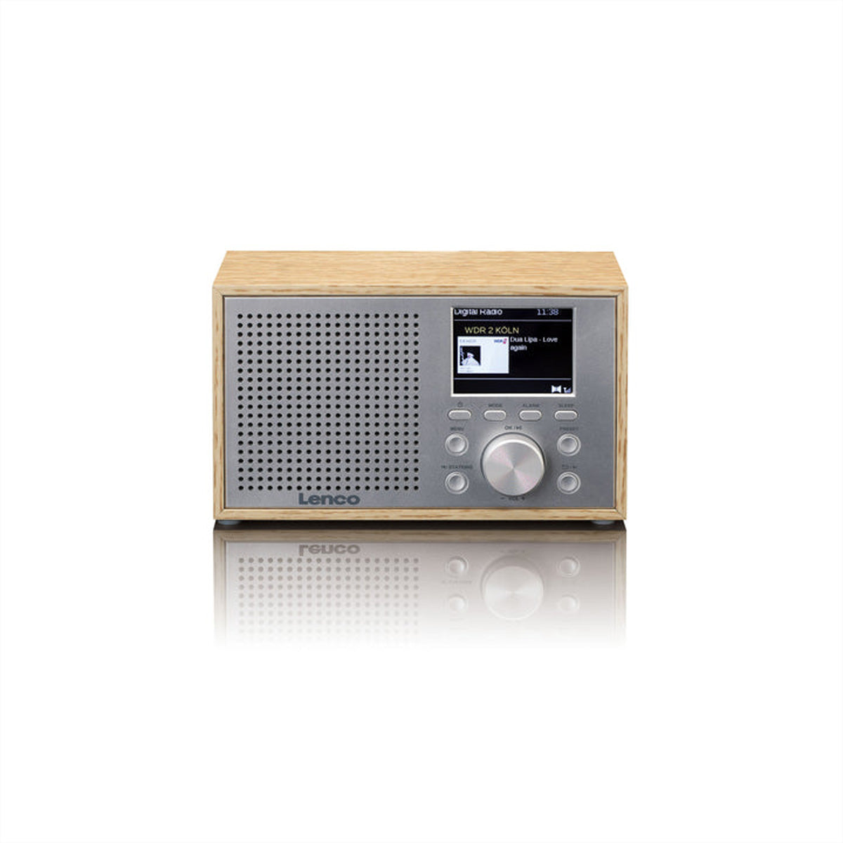 Lenco DAR-017WD – DAB+/UKW-Tischradio, Bluetooth – Holzfarben