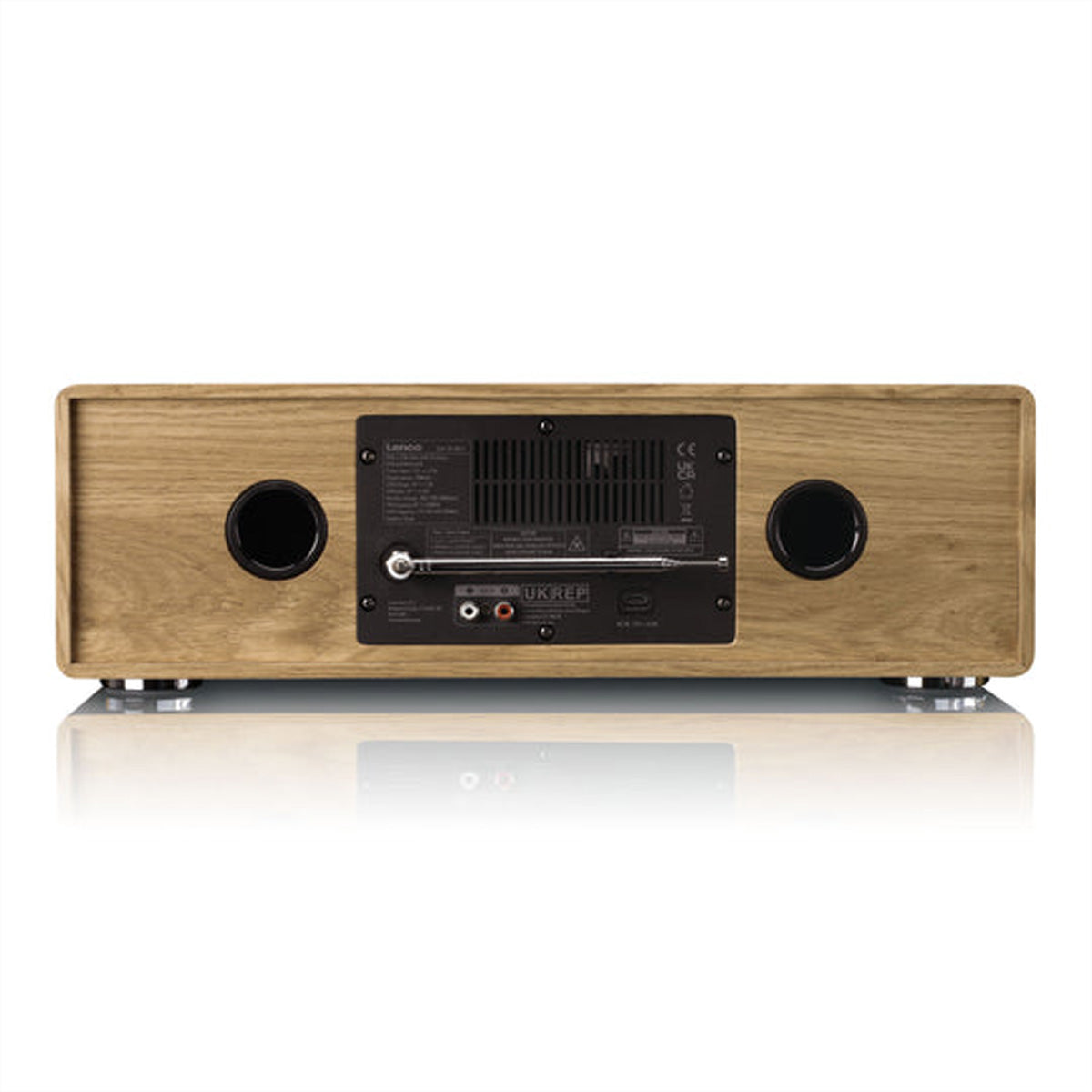 Lenco DAR-281WDSI – Micro HiFi-Anlage, DAB+/FM, CD, Bluetooth, Qi-Laden – Silber