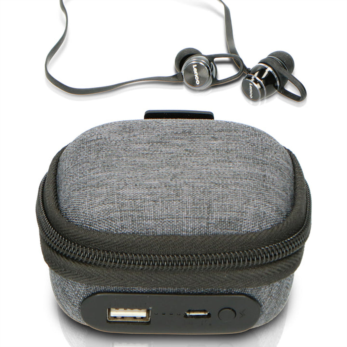 Lenco EPB-160BK In-Ear Kopfhörer – Stereo, BT 5.0, mit Ladecase, Schwarz