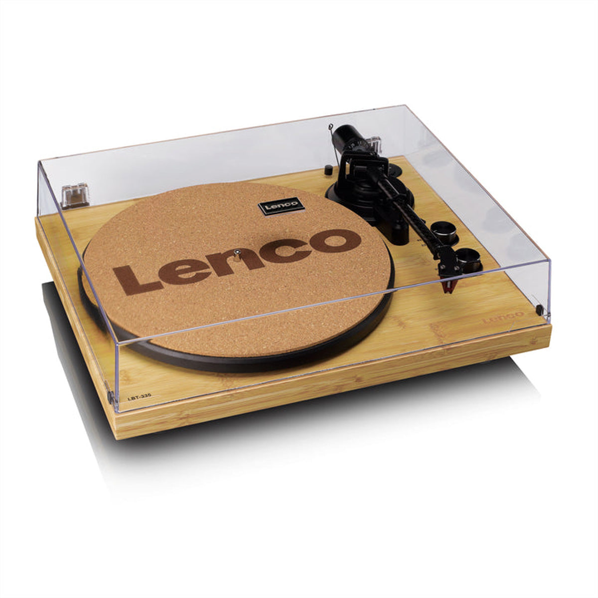 Lenco LBT-335BA – Plattenspieler (Riemenantrieb, Start-Stop), Bluetooth 5.2, Phono-Vorverstärker, 33⅓/45 U/min – Bambus