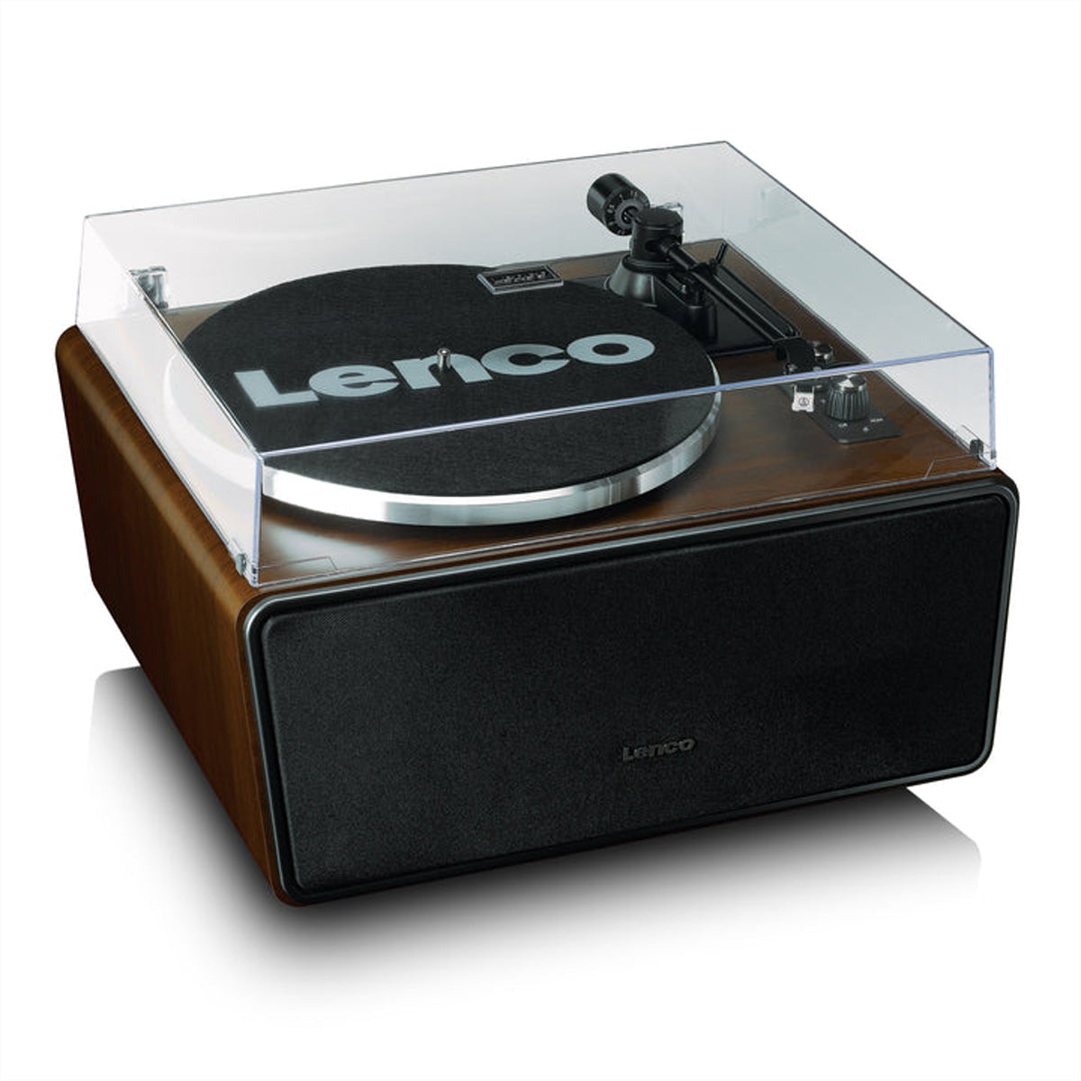 Lenco LS-470WA – Plattenspieler (Riemenantrieb, Start-Stopp), Bluetooth, Phono-Vorverstärker, 33⅓/45 U/min – Nussbaum