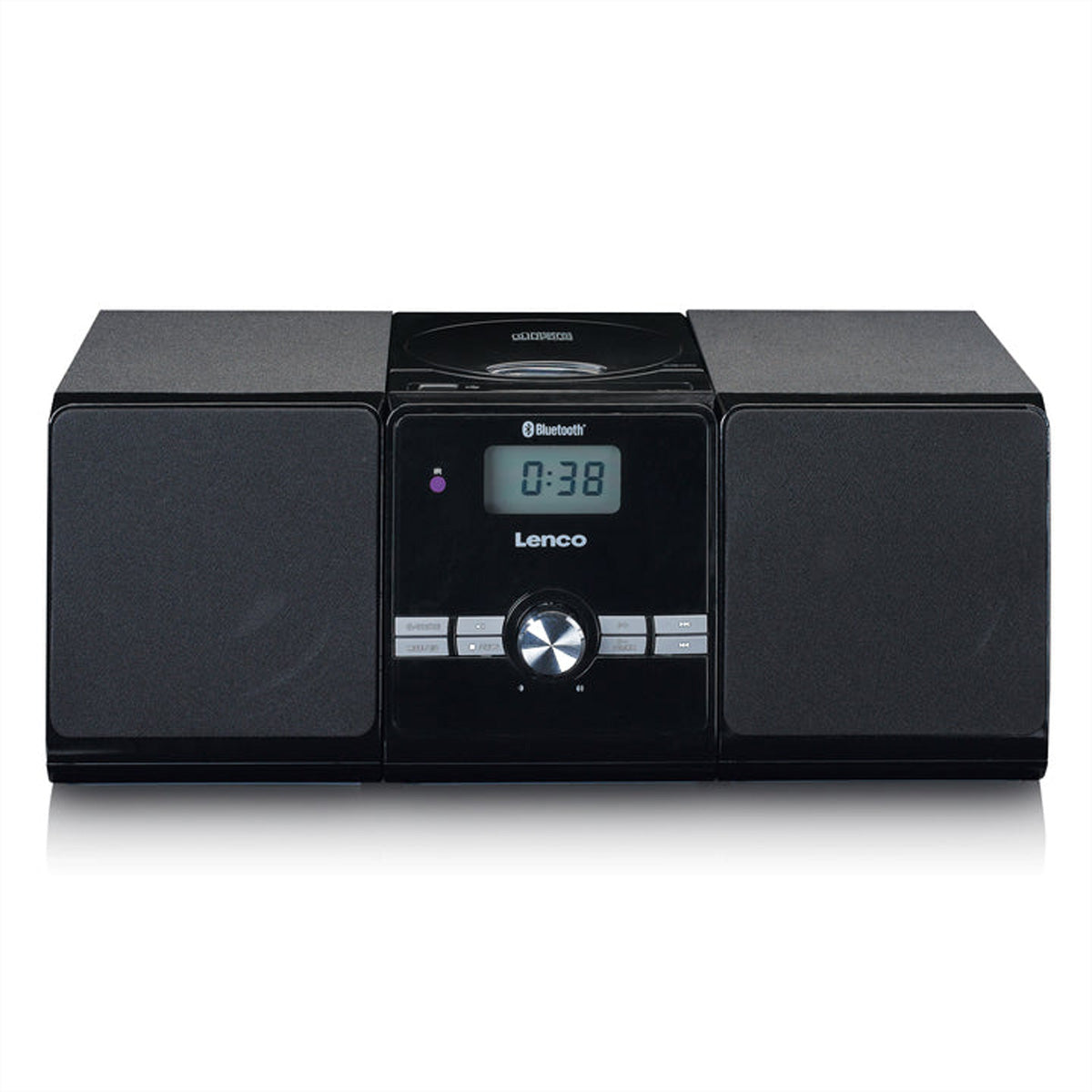 Lenco MC-030BK – Stereo-Vollverstärker, 2×5 W, USB, AUX, 3,5 mm Kopfhörer, Schwarz