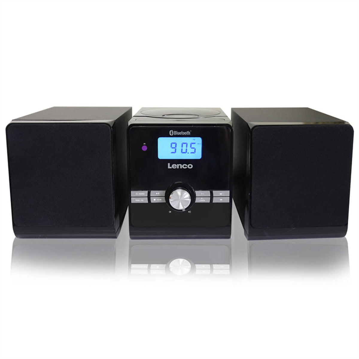 Lenco MC-030BK – Stereo-Vollverstärker, 2×5 W, USB, AUX, 3,5 mm Kopfhörer, Schwarz