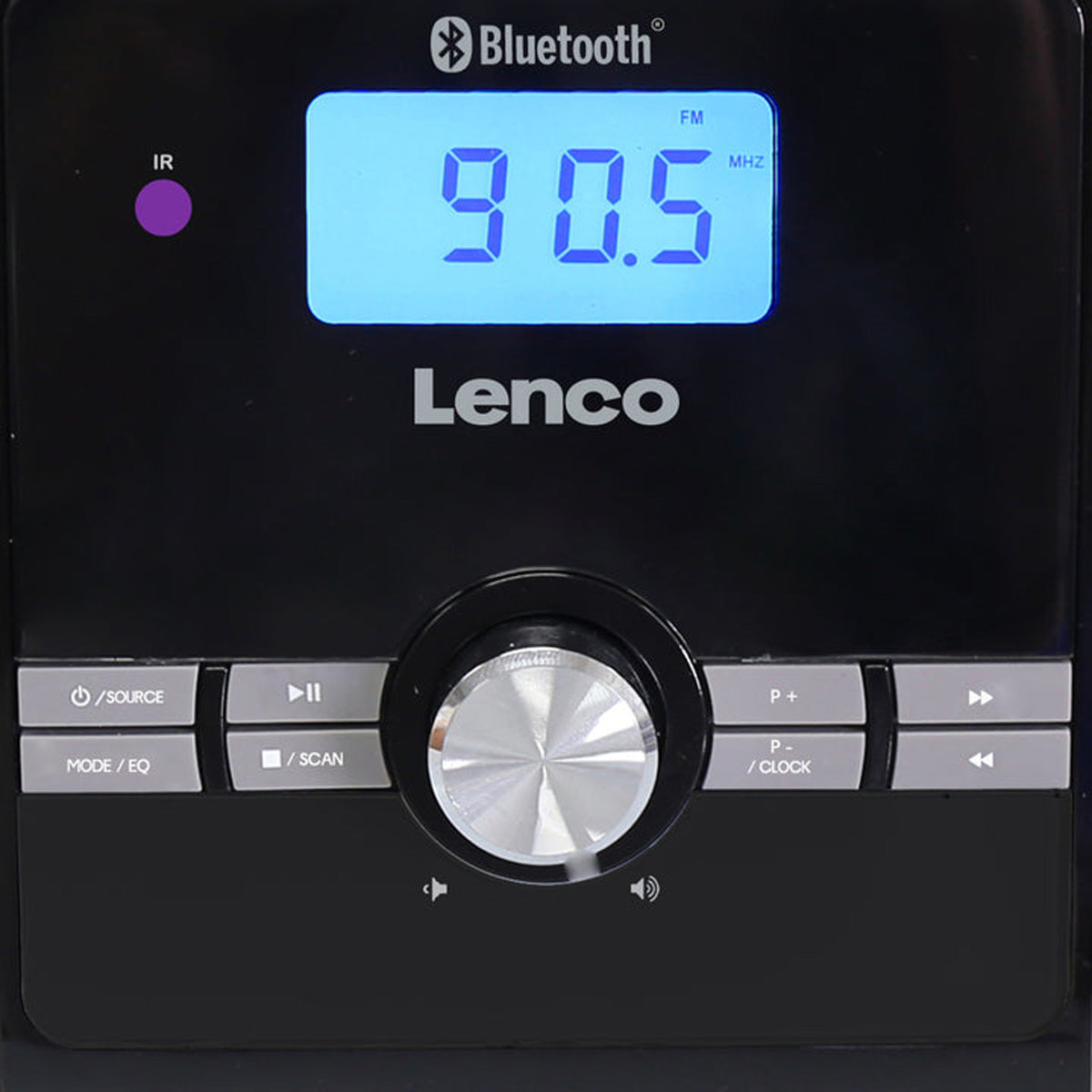 Lenco MC-030BK – Stereo-Vollverstärker, 2×5 W, USB, AUX, 3,5 mm Kopfhörer, Schwarz