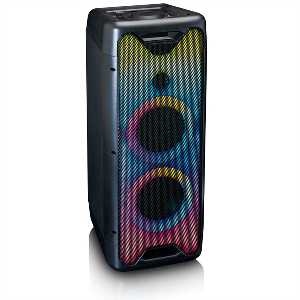 Lenco PA-200BK – Party-Lautsprecher – 100 W, LED, 8 h – Schwarz