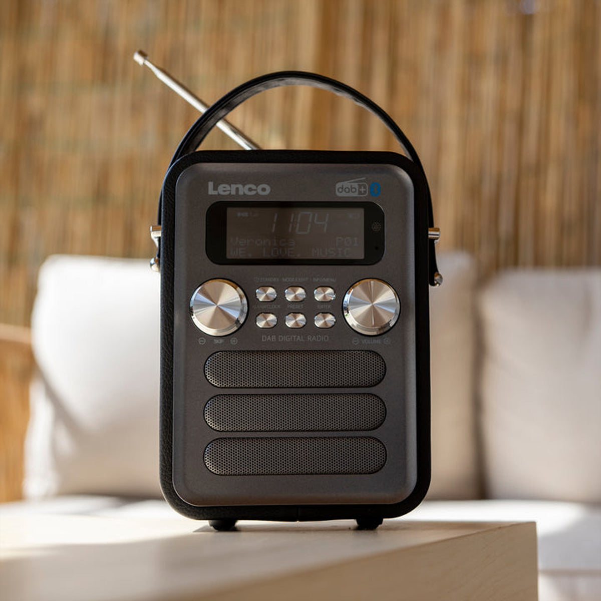 Lenco PDR-051BKSI – DAB+/UKW-Tischradio, Bluetooth – Schwarz