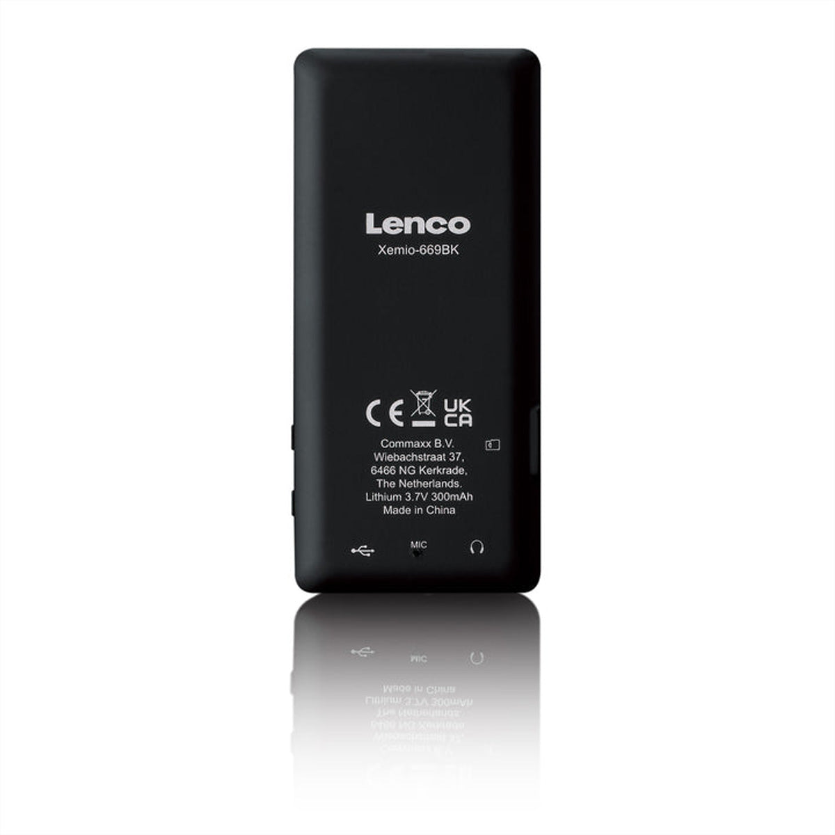 Lenco Xemio-669BK – MP3-/MP4-Player, 8 GB, microSD bis 256 GB, 2,4" Display, 18 h Akku – Schwarz