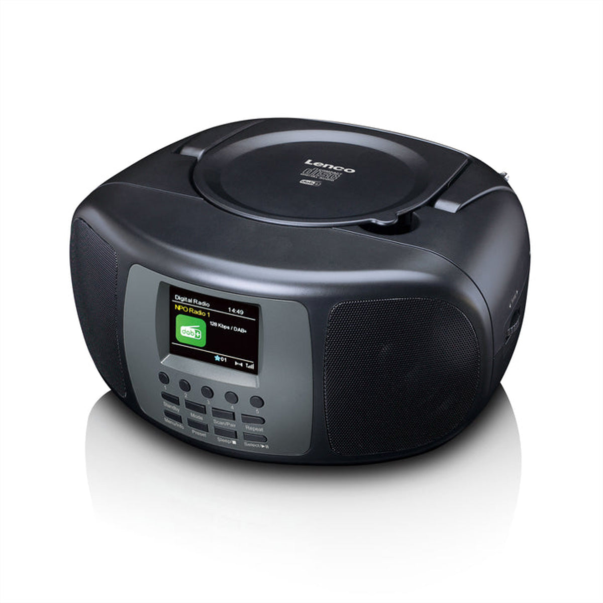 Lenco SCD-860BK – DAB+/UKW-Tischradio, Bluetooth, CD – Schwarz