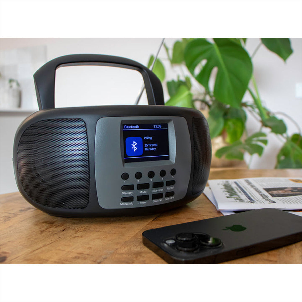 Lenco SCD-860BK – DAB+/UKW-Tischradio, Bluetooth, CD – Schwarz