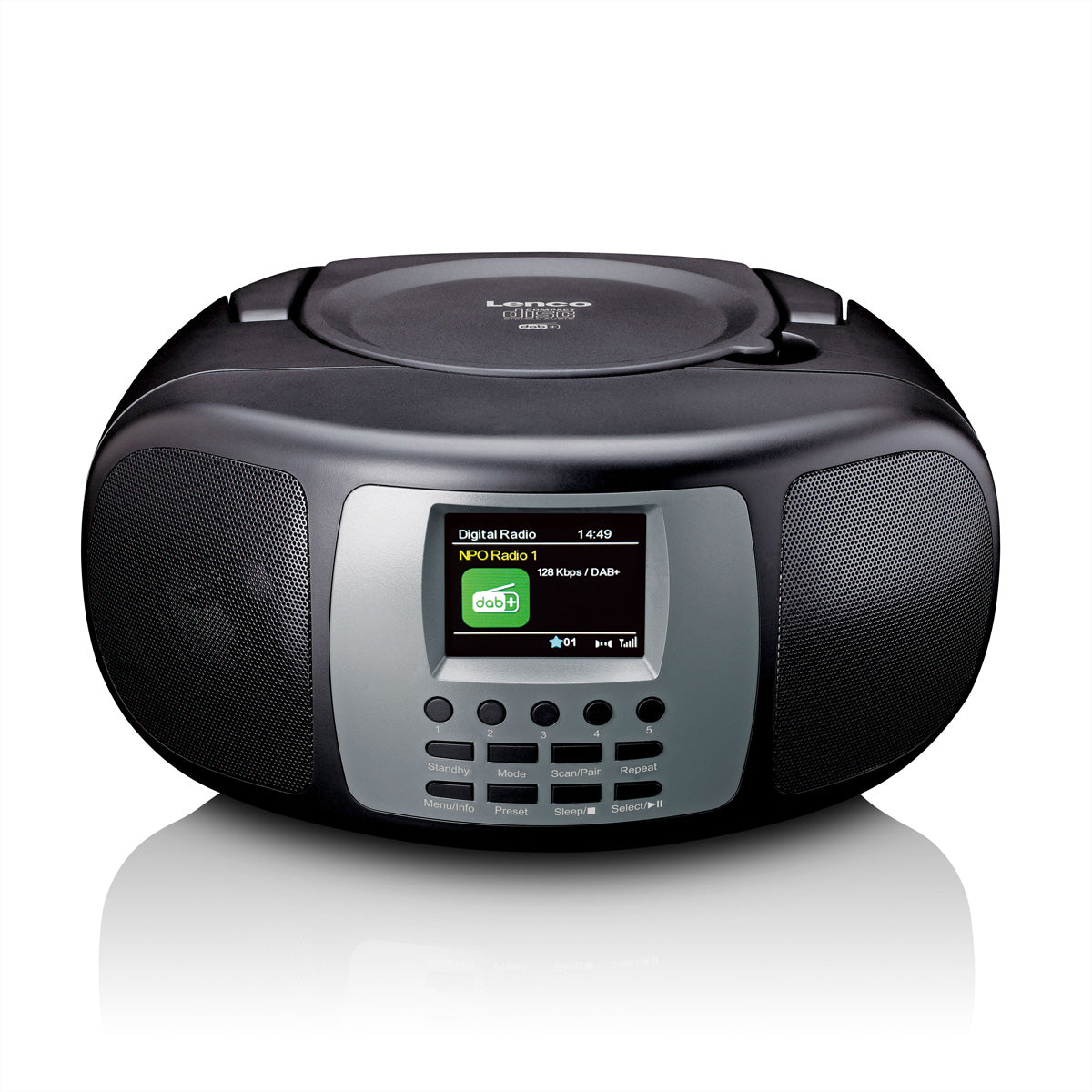 Lenco SCD-860BK – DAB+/UKW-Tischradio, Bluetooth, CD – Schwarz