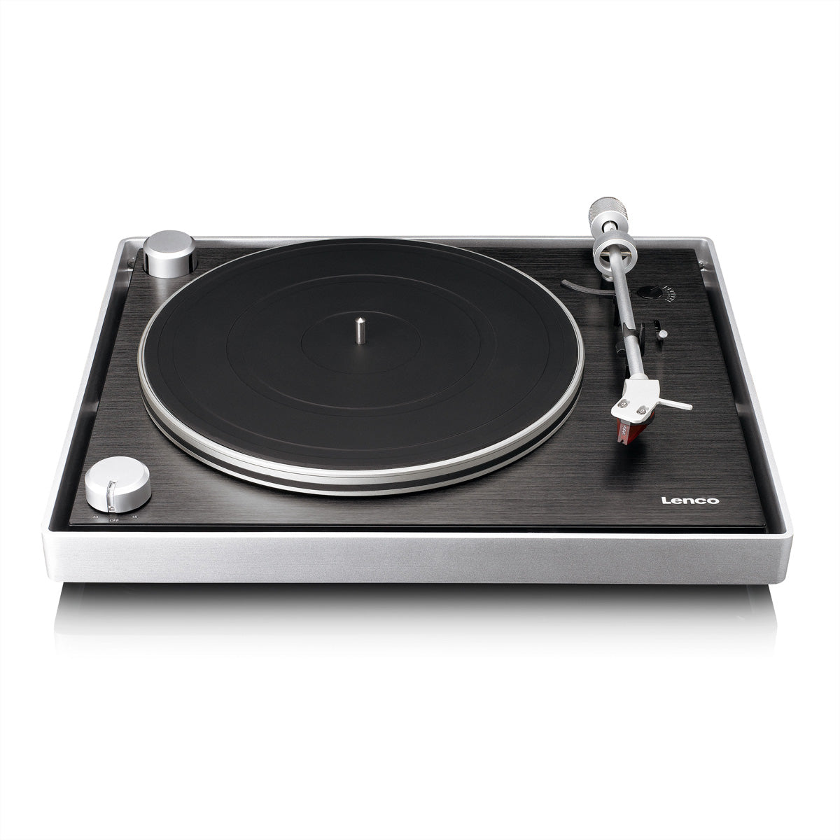 Lenco L-455 – Plattenspieler (Riemenantrieb), Phono-Vorverstärker, 33⅓/45 U/min – Braun