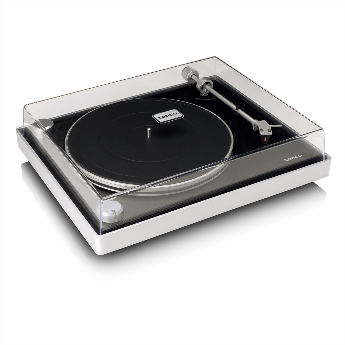 Lenco L-455 – Plattenspieler (Riemenantrieb), Phono-Vorverstärker, 33⅓/45 U/min – Braun