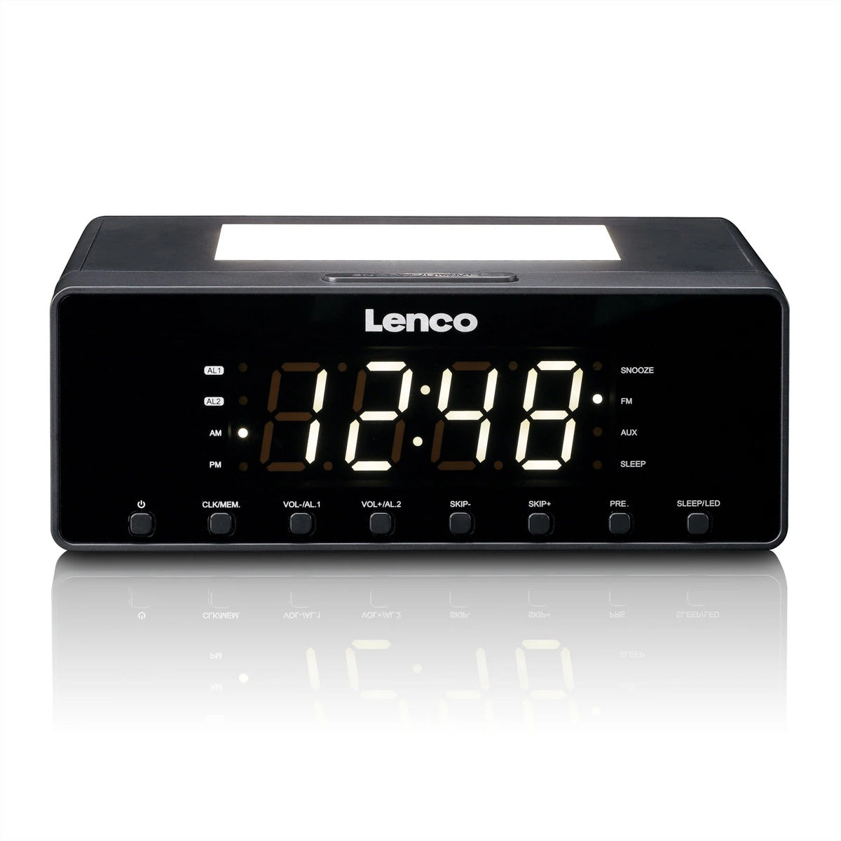Lenco CR-540BK – UKW Radiowecker, USB-Ladefunktion – Schwarz