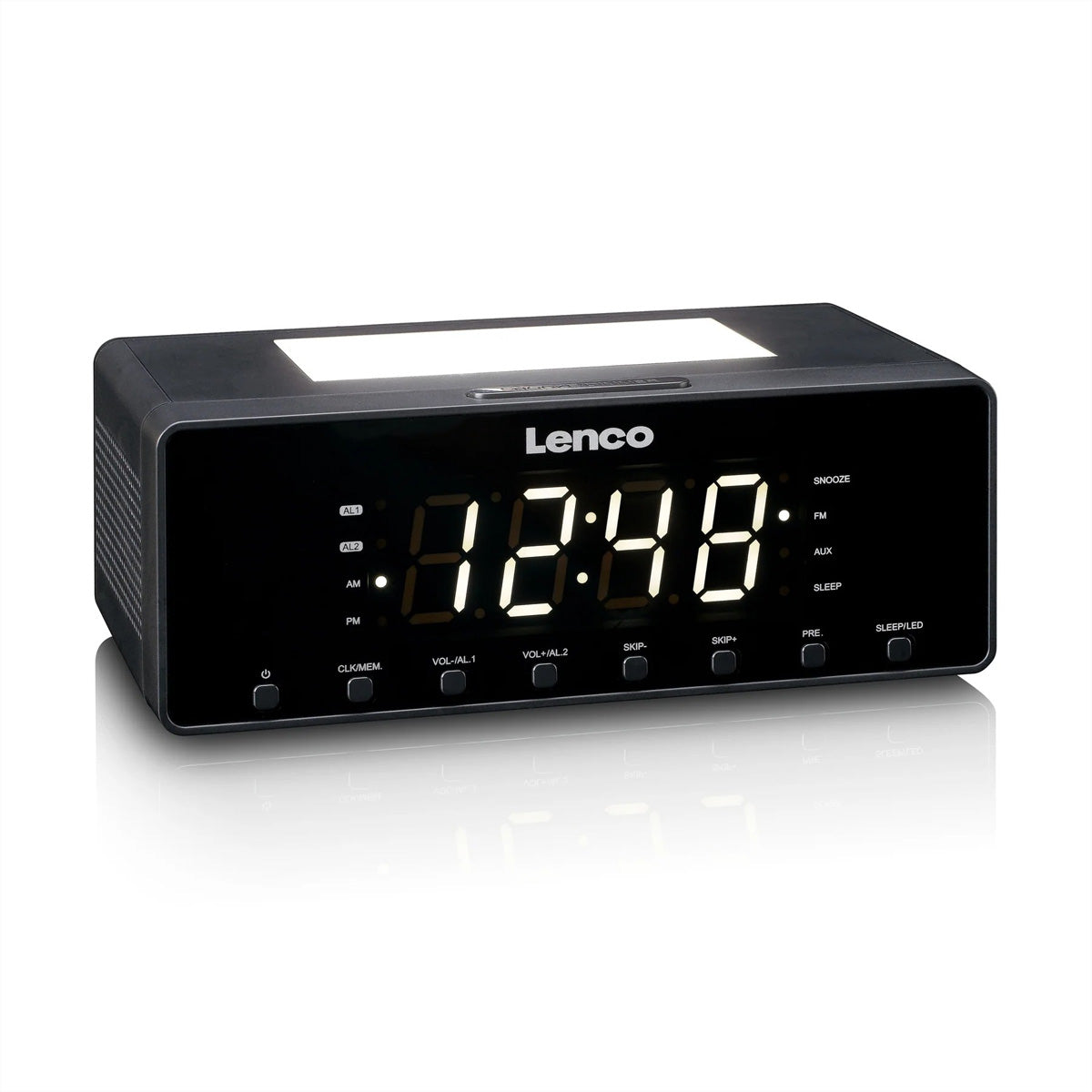 Lenco CR-540BK – UKW Radiowecker, USB-Ladefunktion – Schwarz