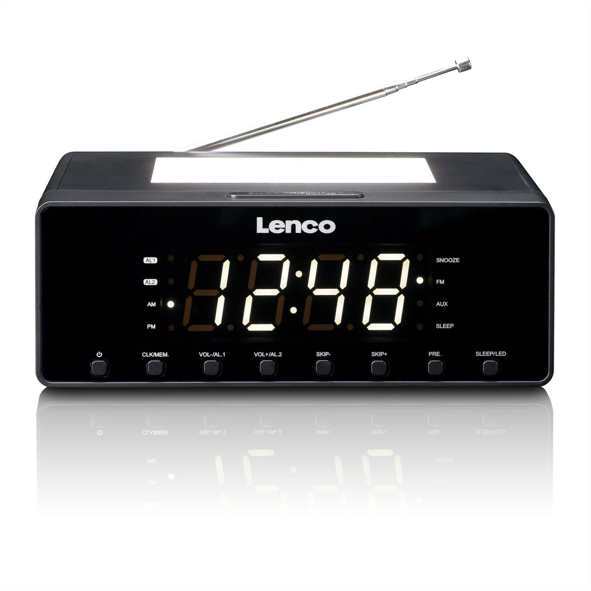 Lenco CR-540BK – UKW Radiowecker, USB-Ladefunktion – Schwarz