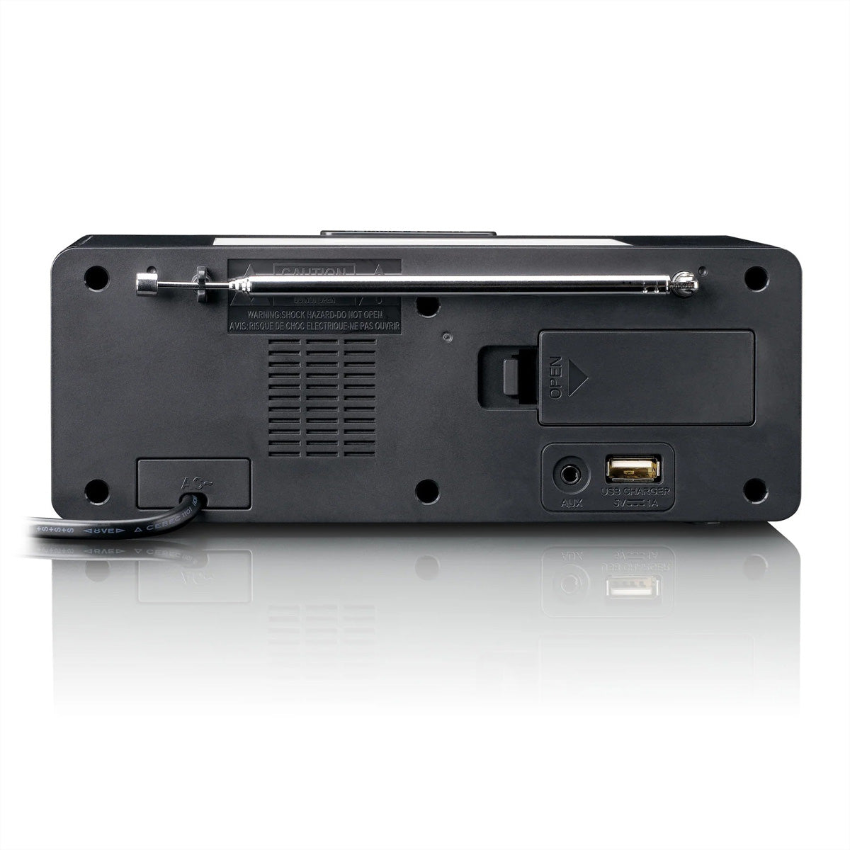 Lenco CR-540BK – UKW Radiowecker, USB-Ladefunktion – Schwarz