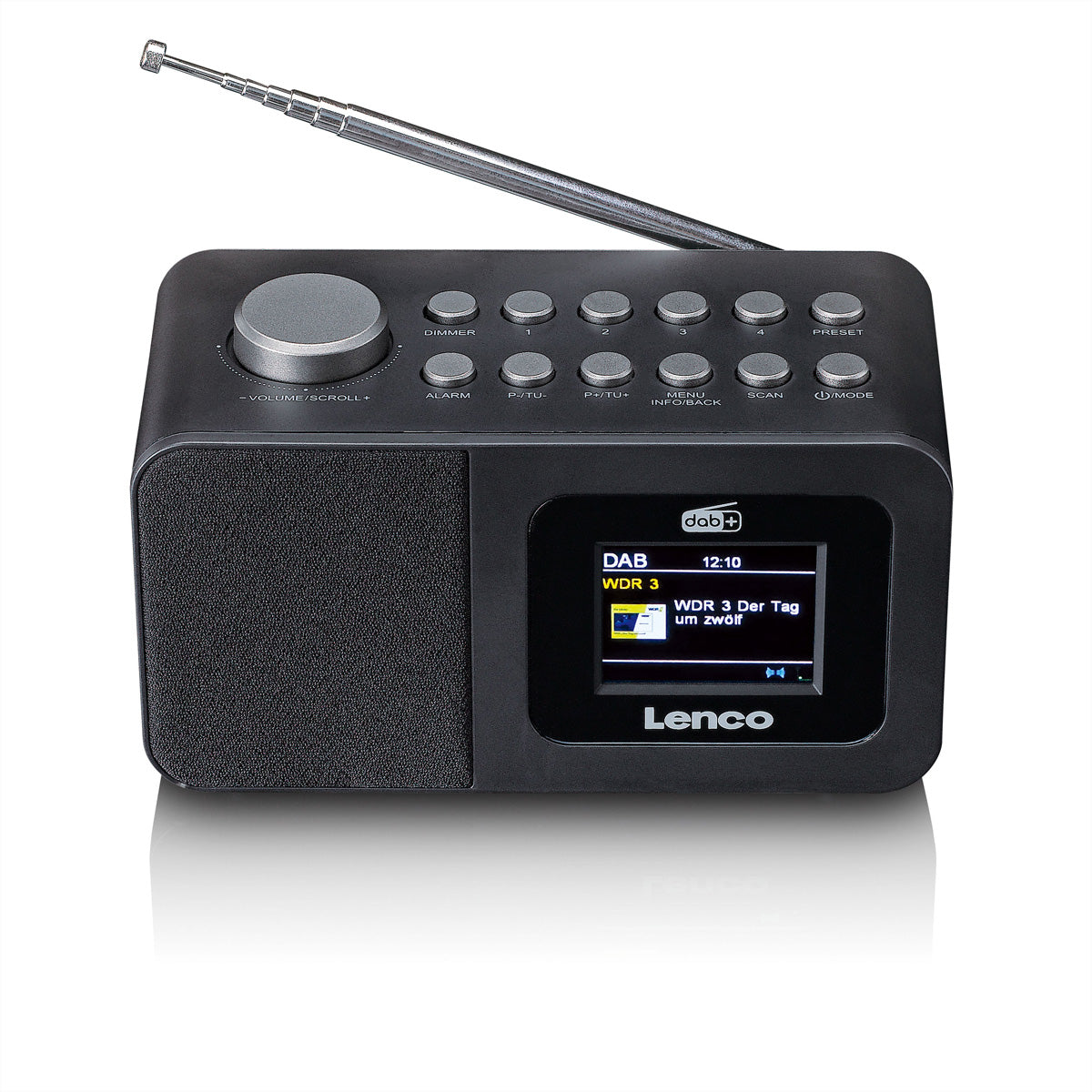 Lenco CR-625BK – DAB+/FM Radiowecker, Bluetooth, Qi-Laden – Schwarz