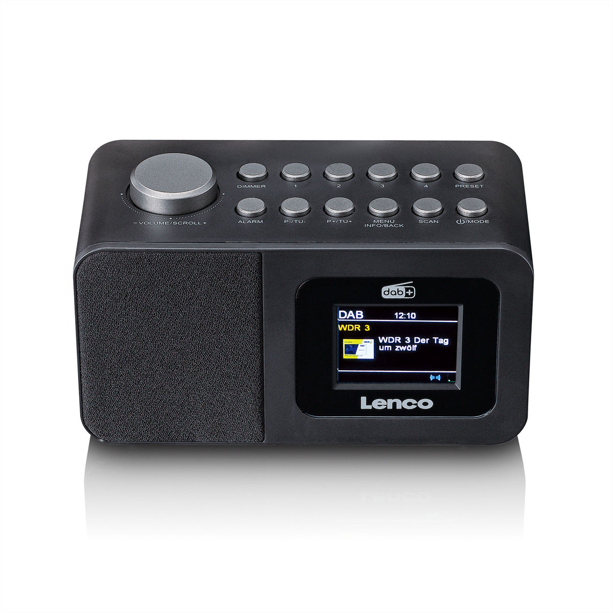 Lenco CR-625BK – DAB+/FM Radiowecker, Bluetooth, Qi-Laden – Schwarz