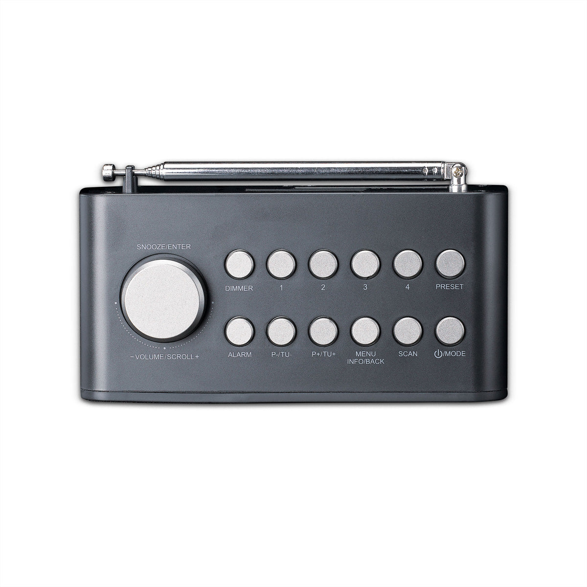 Lenco CR-625BK – DAB+/FM Radiowecker, Bluetooth, Qi-Laden – Schwarz