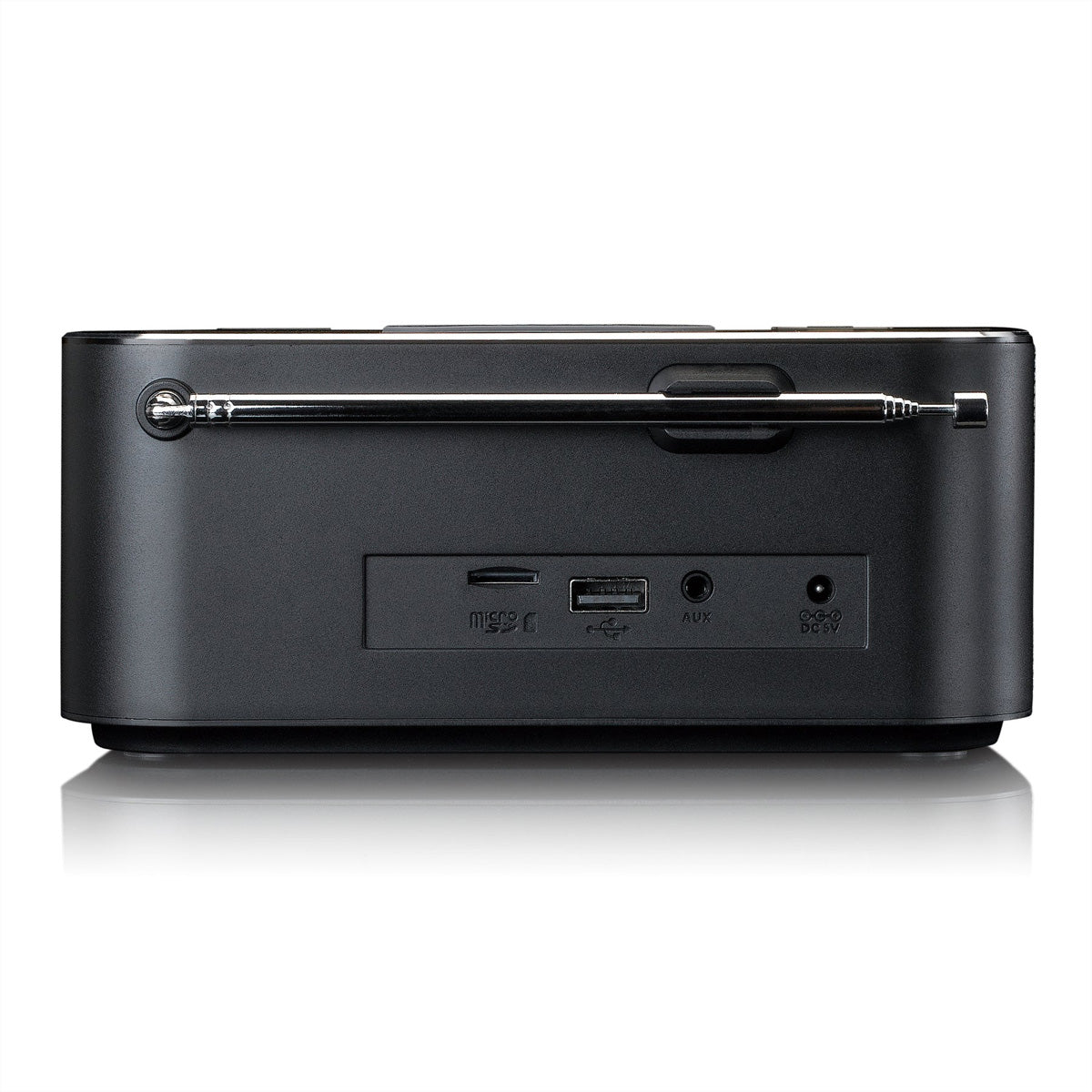 Lenco CR-650BK – Radiowecker DAB+/UKW, Bluetooth 5.0, Qi-Laden, 2 Weckzeiten – Schwarz
