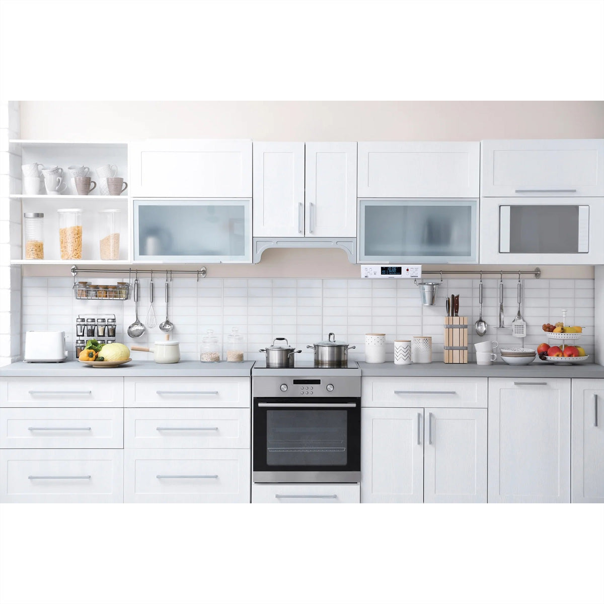 Lenco KCR-190WH – DAB+/UKW-Tischradio, Bluetooth – Weiss