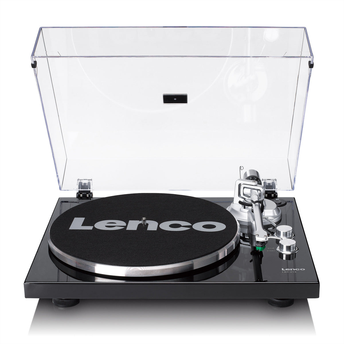 Lenco LBT-215BK – Plattenspieler (Riemenantrieb, vollautomatisch), Bluetooth 5.2, Phono-Vorverstärker, 33⅓/45 U/min – Schwarz