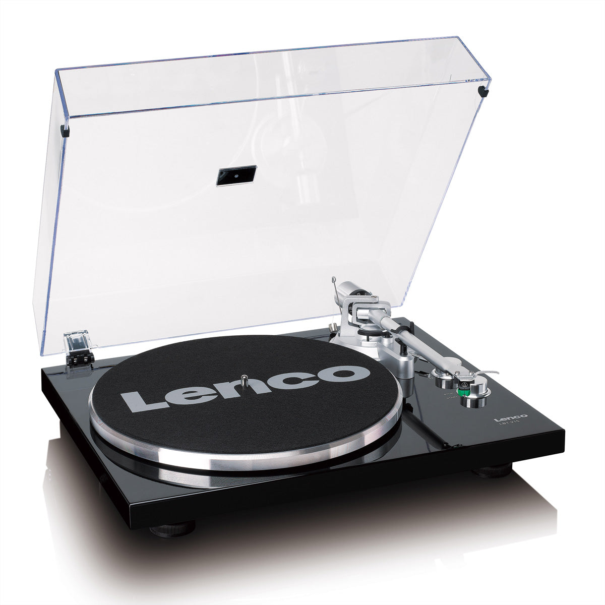 Lenco LBT-215BK – Plattenspieler (Riemenantrieb, vollautomatisch), Bluetooth 5.2, Phono-Vorverstärker, 33⅓/45 U/min – Schwarz